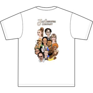 T-Shirt — Jack Caricature Company Celebrity Portrait Back Print